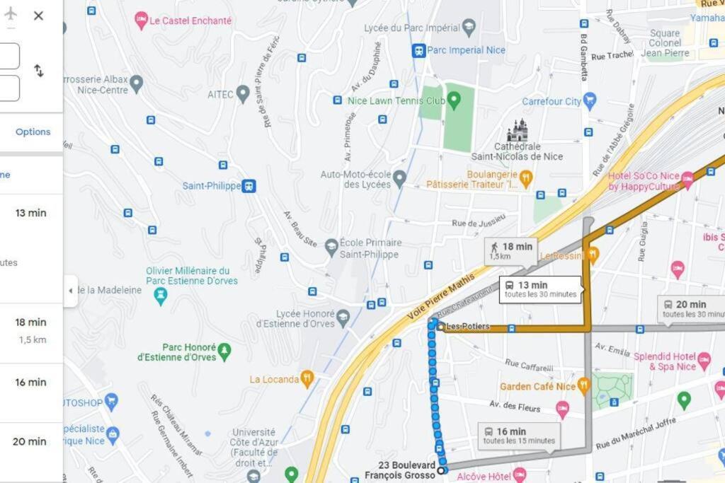 Bd Grosso Apt 4 Prs, 300M Plage, Clim, Parking Ницца Экстерьер фото